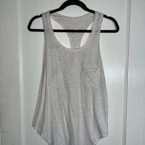 lululemon Women's cotton white/beige Tank Top; size medium